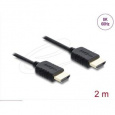 Delock Koaxiální kabel High Speed HDMI 8K 60 Hz 48 Gbps s pleteným opláštěním 2 m