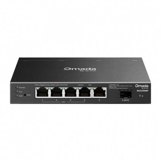 TP-link SG2206MP 4xPoE, 1xRJ45, 1x SFP Omada Acces TP-link SG2206MP 4xPoE, 1xRJ45, 1x SFP Omada Acces