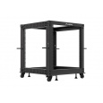 LANBERG OTEVŘENÝ RACK 12U 19" 600X600-1100 NASTAVITELNÝ ČERNÝ