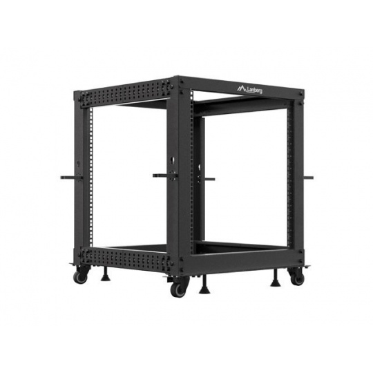 LANBERG OTEVŘENÝ RACK 12U 19" 600X600-1100 NASTAVITELNÝ ČERNÝ
