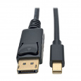 Video kabel Mini DisplayPort / DisplayPort (Samec/Samec), 4K 60Hz, černá, 1.8m