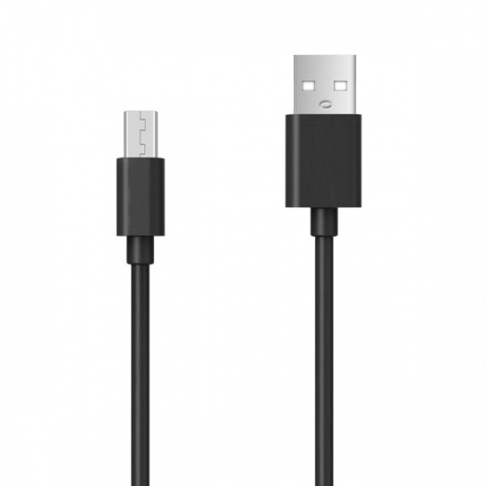 Aligator Datový kabel s prodlouženým microUSB konektorem, 2A, černý