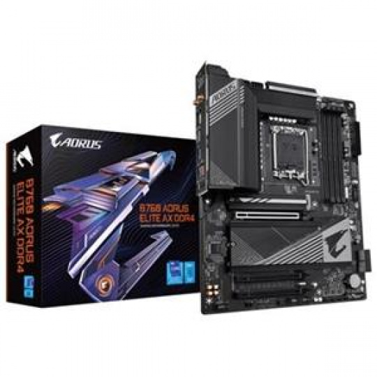 GIGABYTE MB Sc LGA1700 B760 AORUS ELITE AX DDR4, Intel B760, 4xDDR4, 1xDP, 1xHDMI, WI-FI