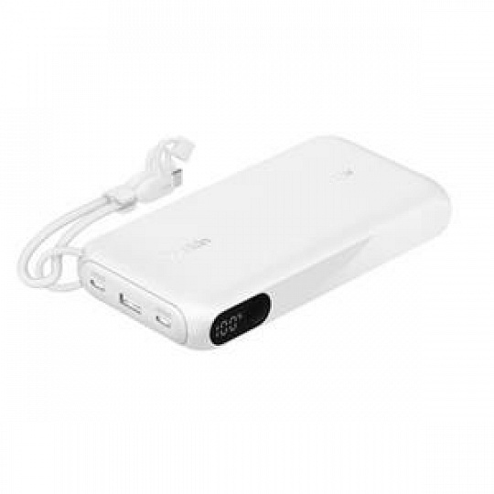 Belkin BOOST CHARGE™ USB-C Power Delivery PowerBanka s displejem, 20000mAh, 20W, bílá Belkin BOOST CHARGE™ USB-C Power Delivery PowerBanka s displejem, 20000mAh, 20W, bílá