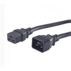 PremiumCord Kabel síťový prodlužovací 230V/16A,  konektory IEC 320 C19 - IEC 320 C20, 1.5m