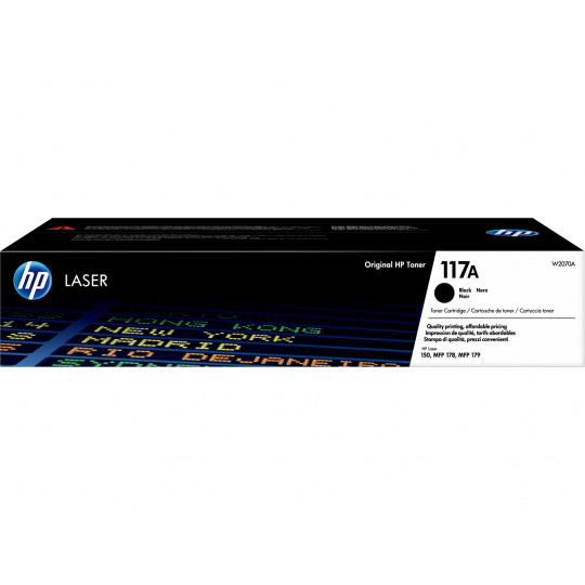 HP 117A Black Laser Toner, W2070A