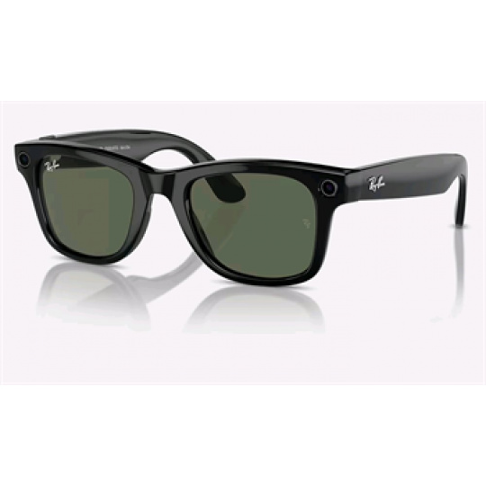 Meta Ray-Ban Wayfarer, AI brýle, Shiny Black, G15 Green