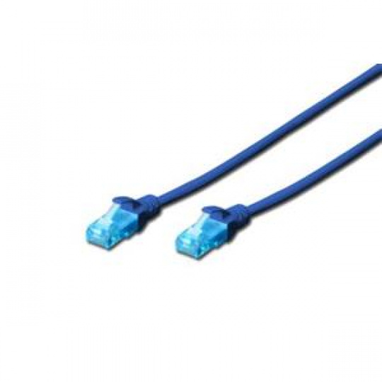 Digitus Ecoline Patch Cable, UTP, CAT 5e, AWG 26/7, modrý 2m, 1ks