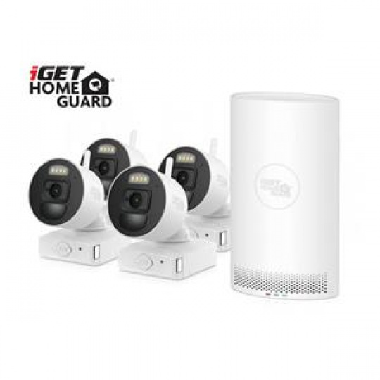 iGET HOMEGUARD HGDVK83304 - CCTV kamerový systém 3K DVR 8CH + 4x kamera s LED a zvukem