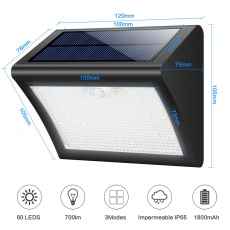 Venkovní solární LED světlo s pohybovým senzorem V60 Venkovní solární LED světlo s pohybovým senzorem V60