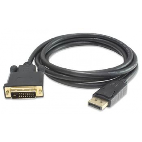 PremiumCord DisplayPort na DVI kabel 5m, stín. M/M
