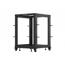 LANBERG OTEVŘENÝ RACK 15U 19" 600X600-1100 NASTAVITELNÝ ČERNÝ