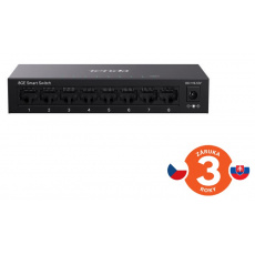 Tenda TEG2208D Websmart L2 cloud managed switch, 8x 10/100/1000 Mbps, Kov, Fanless - bez ventilátorů Tenda TEG2208D Websmart L2 cloud managed switch, 8x 10/100/1000 Mbps, Kov, Fanless - bez ventilátorů