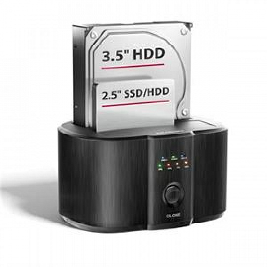 AXAGON ADSA-SC USB-C 5Gbps dokovací stanice pro 2x 2.5"/3.5" SSD/HDD s funkcí klonování disků bez PC AXAGON ADSA-SC USB-C 5Gbps dokovací stanice pro 2x 2.5"/3.5" SSD/HDD s funkcí klonování disků bez PC