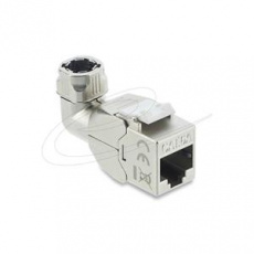 Delock Modul Keystone ze zásuvky RJ45 na LSA, Cat.6A, beznástrojový, 90°, pravoúhlý, stíněný