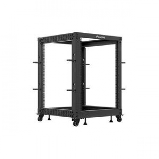 LANBERG OTEVŘENÝ RACK 15U 19" 600X600-1100 NASTAVITELNÝ ČERNÝ