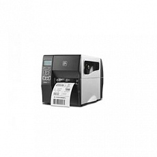 Zebra Printer ZT231; 4", 203 dpi, Thermal Transfer, Cutter with Catch Tray, EU/UK Cords, USB, Serial, Ethernet, BTLE,