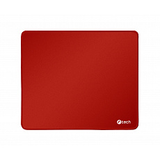 Podložka pod myš C-TECH MP-01, červená, 320x270x4mm, obšité okraje