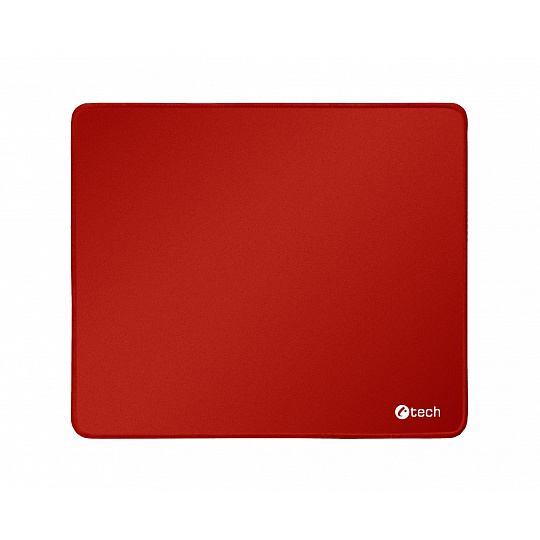 Podložka pod myš C-TECH MP-01, červená, 320x270x4mm, obšité okraje