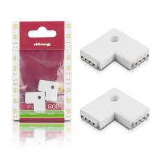 WE Spojka RGB LED pásku L 2x4PIN F 2ks WE Spojka RGB LED pásku L 2x4PIN F 2ks