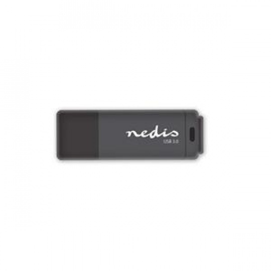 Nedis FDRIU364BK - Flash disk USB 3.0 | 64 GB | Čtení 80 MB/s / zápis 10 MB/s | Černá barva