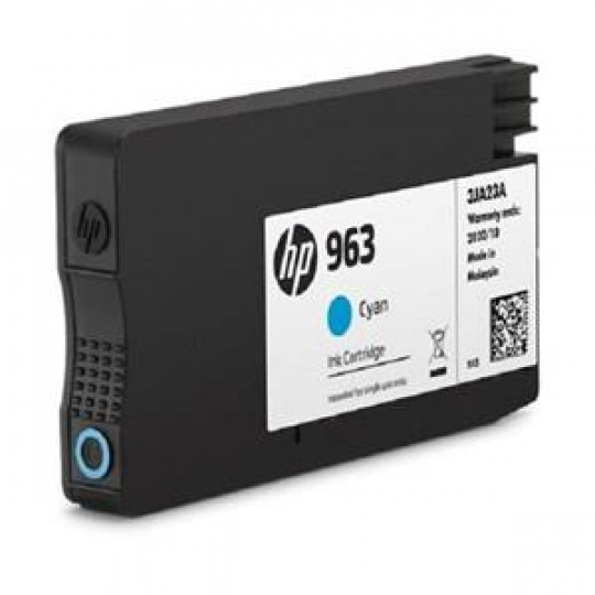 HP 963 Cyan Original Ink Cartridge - 700 stran pro OJ 9010, 9013,9020