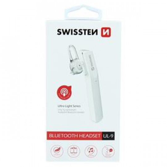 SWISSTEN BLUETOOTH HEADSET ULTRA LIGHT UL-9 WHITE