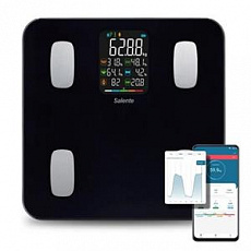 Salente MaxFit, chytrá osobní diagnostická fitness váha, Bluetooth, černá Salente MaxFit, chytrá osobní diagnostická fitness váha, Bluetooth, černá