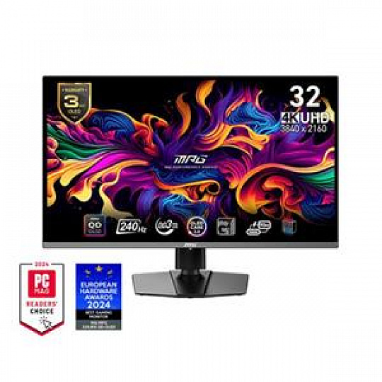 MSI Gaming monitor MPG 322UR QD-OLED X24, 31,5" QD-OLED/4K 3840x2160/240Hz/0,03ms/DP/2xHDMI/USB-A,B,C/Výškvě nast./Pivot