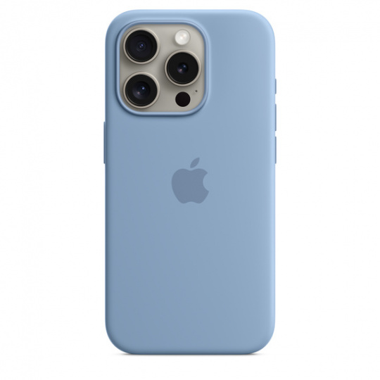 iPhone 15 ProMax Silicone Case MS - Winter Blue