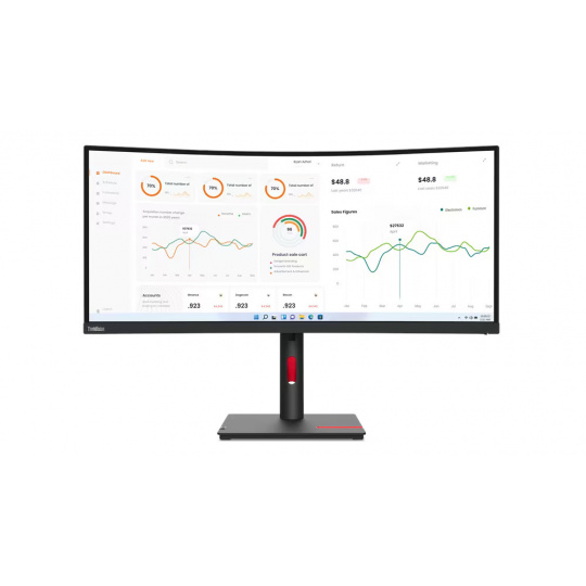 Lenovo ThinkVision/T34w-30/34"/VA/3440x1440/60Hz/6ms/Black/3R