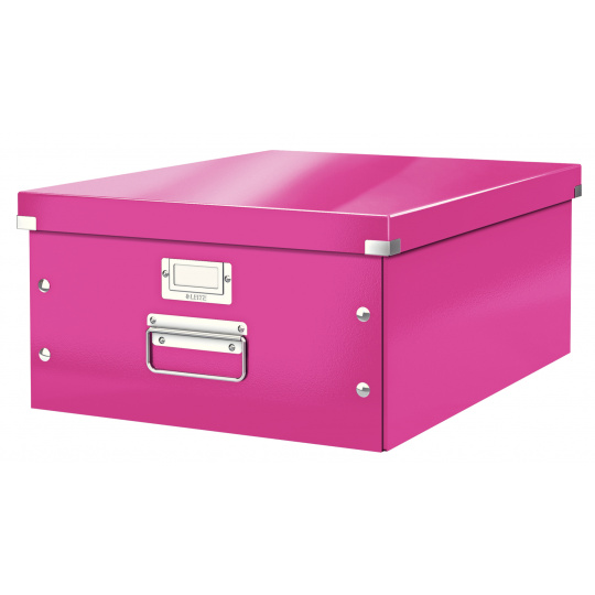 LEITZ Univerzální krabice  Click&Store, velikost L (A3), růžová