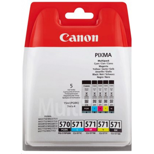 Canon PGI-570/CLI + 571 PGBK/C/M/Y/BK Multi pack