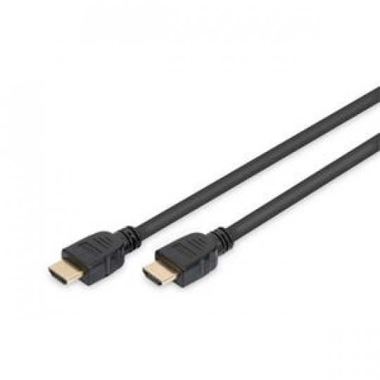 Digitus připojovací kabel HDMI 2.1 Ultra High Speed, typ A M / M, 1,0 m, s Ethernetem, UHD 8K 60p, zlacené konektory