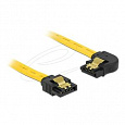 Delock Kabel SATA, 6 Gb/s, přímý na pravoúhlý doleva, 30 cm, žlutý