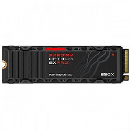 SANDISK OPTIMUS GX PRO 850X NVMe 8TB PCIe, Gen4, (R:7200, W:6600MB/s) s chladičem SANDISK OPTIMUS GX PRO 850X NVMe 8TB PCIe, Gen4, (R:7200, W:6600MB/s) s chladičem