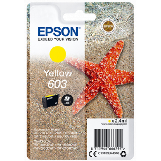 Epson singlepack, Yellow 603