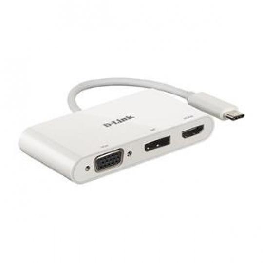 D-Link 3-in-1 USB-C to HDMI/VGA/DisplayPort Adapter