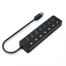 Gembird USB hub 7-port USB 3.1 (Gen 1) hub s vypínači