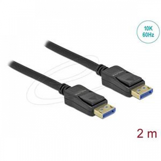 Delock DisplayPort kabel 10K 60 Hz 54 Gbps 2 m Delock DisplayPort kabel 10K 60 Hz 54 Gbps 2 m