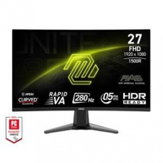 MSI MAG 276CXF Gaming monitor 27" zakřivený Rapid VA/FHD/280Hz/0,5ms/2xHDMI/DP/černá