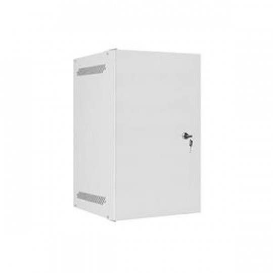 LANBERG RACKOVÁ SKŘÍŇ 10" PRO MONTÁŽ NA STĚNU 9U/280X310 PRO VLASTNÍ MONTÁŽ S KOVOVÝMI DVEŘMI ŠEDÁ  (PLOCHÉ BALENÍ)