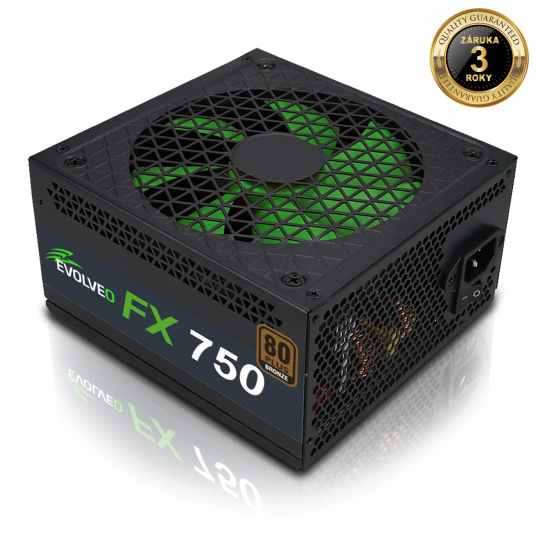 EVOLVEO FX 750,zdroj750W ATX,14cm,80+,Bronze,3YRW EVOLVEO FX 750,zdroj750W ATX,14cm,80+,Bronze,3YRW