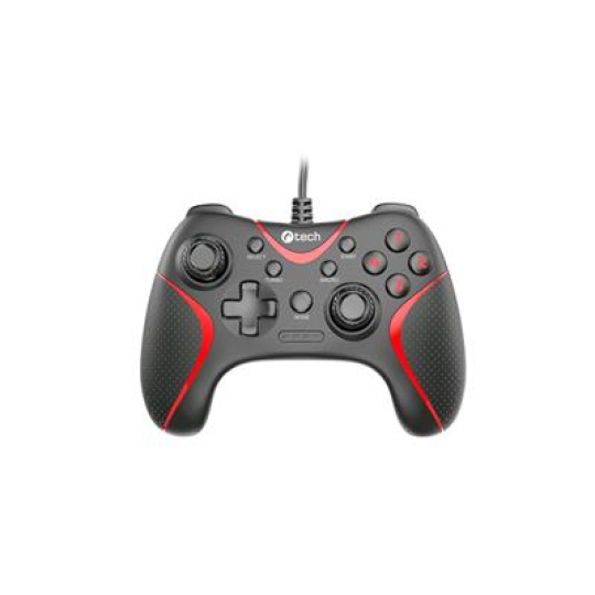 Gamepad C-TECH Theon pro PC/PS3, 2 programovatelná makro tlačítka, 2x analog, X-input, vibrační, 1,8