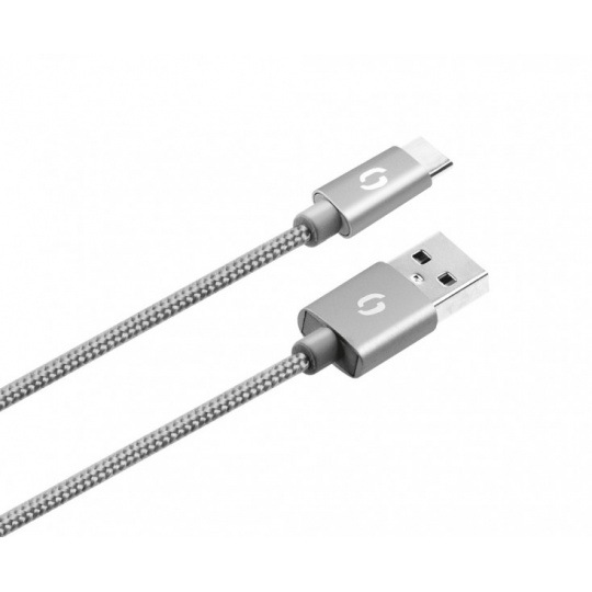 ALIGATOR PREMIUM Datový kabel 2A, USB-C šedý