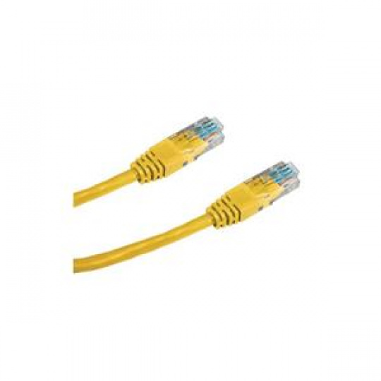 DATACOM Patch cord UTP CAT5E 0,25m žlutý