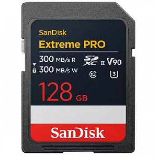 SanDisk Extreme PRO, 128GB SD UHS-II (V90) SanDisk Extreme PRO, 128GB SD UHS-II (V90)