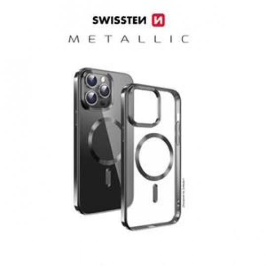 SWISSTEN POUZDRO CLEAR JELLY MagStick METALLIC PRO SAMSUNG S931B GALAXY S25 5G ČERNÉ