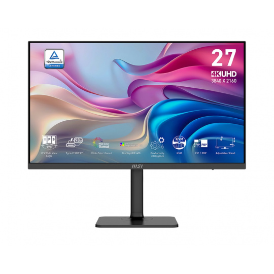 MSI Modern/MD272UPHG/27"/IPS/4K UHD/60Hz/4ms/Black/3R