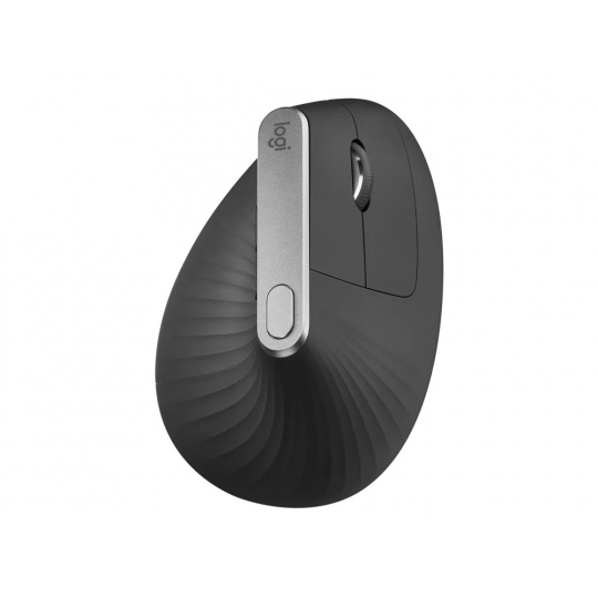 Logitech MX Vertical/Vertikální/Optická/Pro praváky/4 000DPI/Bezdrátová USB + Bluetooth/Grafitová